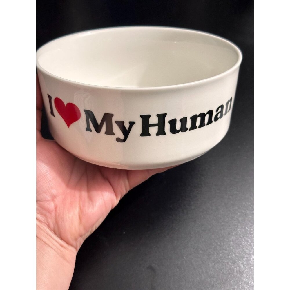 PET bowl cute design I love mt human